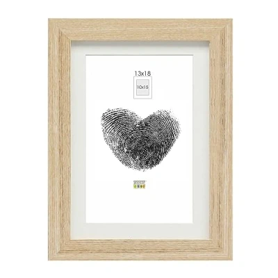 Obrázek Deknudt Frames Rámeček na obraz s paspartou přírodní barva dřeva S66KH1 P1 13 x 18 cm 10 15 fotorámeček dřevo MDF zavěste nebo vystavte obrázky
