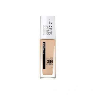 Obrázek Maybelline New York vodotěsný make up, podklad s vysokou krycí schopností, dlouhotrvající up na obličej, Super Stay Active Wear, barva: č. 22 Light Bisque (světlá barva), 1 x 30 ml