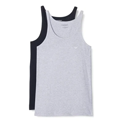 Obrázek Emporio Armani Pánský pyžamový top (balení 2 ks), bílá/bílá