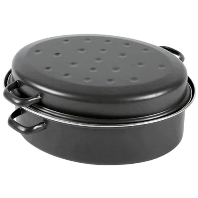 Obrázek Krüger Pekáč husí v černé barvě z chromu, smalt, bílý, 34 cm