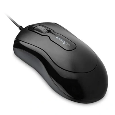 Obrázek Kensington Kabelová USB 3.0 myš, myš in a box, optická stolní s kabelem, počítačová oboustranným designem rolovacím kolečkem, ideální pro domácí kancelář, černá, K72356EU