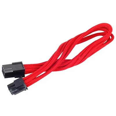 Obrázek SilverStone SST PP07 IDE6R prodlužovací kabel síťového zdroje 25 cm 6pin na PCI E 6pin, červený