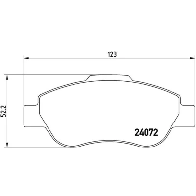 Obrázek Brembo P 23 097 sada brzdových destiček, kotoučová brzda (4dílná)