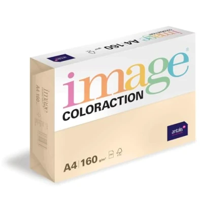 Obrázek Image Coloraction Dune barevný papír do kopírky DIN A4, 210 x 297 mm, 160 g/m² barevný, bezdřevý tiskárny 250 listů krémová