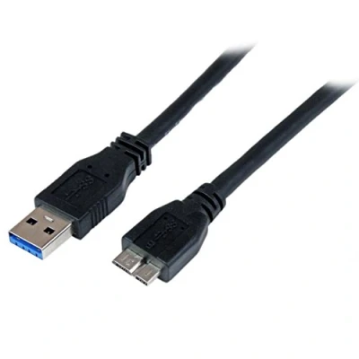 Obrázek StarTech.com 1m certifikovaný USB 3.0 SuperSpeed kabel A na Micro B, černý, 3 připojovací kabel, konektor/konektor