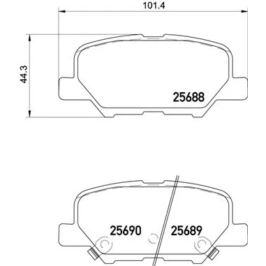 Obrázek Brembo P 61 111 Bremsbeläge