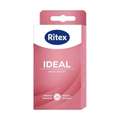 Obrázek Ritex Ideální kondomy, extra vlhké, lubrikační prostředek, 20 kusů, Made in Germany