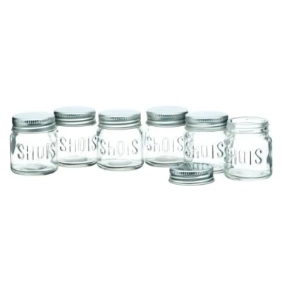 Obrázek BarCraft Jar Shot sklenice s víčkem, 6dílná sada, 60 ml, mini skleněné nádoby