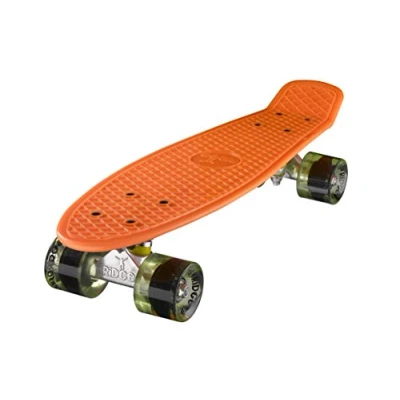 Obrázek Skateboard Ridge 55 cm Mini Cruiser v retro stylu s kolečky velikosti M, smontovaný,