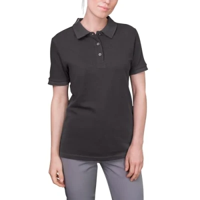 Obrázek HRM dámské luxusní strečové polo I Premium polotričko z 95 % bavlny a 5 elastanu Basic polokošile lze prát do 40 C stálobarevné vysoce kvalitní udržitelné horní díly, Tmavě šedá