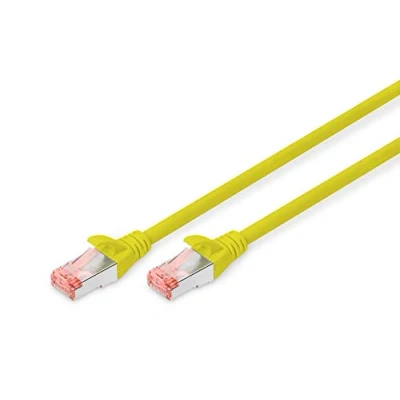 Obrázek DIGITUS LAN kabel Cat 6 2 m RJ45 síťový nádobí S/FTP kompatibilní s 6A &amp; 7 žlutý