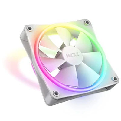 Obrázek NZXT F120 RGB Duo 120 mm oboustranný ventilátor 20 jednotlivě adresovatelných LED vyvážený proud vzduchu a statický tlak dynamické ložisko řízení PWM bílý