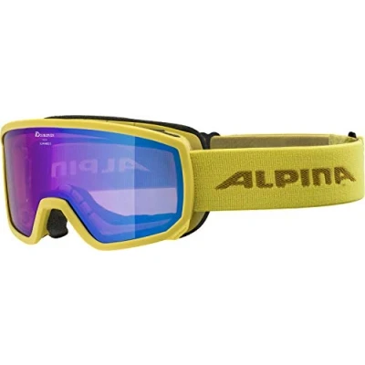 Obrázek ALPINA SCARABEO S Q LITE zrcadlové, kontrastní OTG lyžařské brýle se 100% UV ochranou pro dospělé, curry, One Size