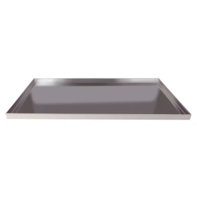 Obrázek Agnelli rechteckig Pfannen Backblech mit Saum, Straight Edge, Höhe 2 cm, Aluminium Legierung 3003, Dicke 1,5 mm, Silber