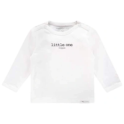 Obrázek Noppies Unisex Baby U Tee Ls Hester Text tričko, bílá (White C001)