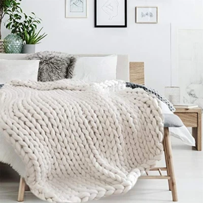 Obrázek Home Deco Factory Big Mesh Plaid, 120cm x 150cm, Ecru TX8072 one Size