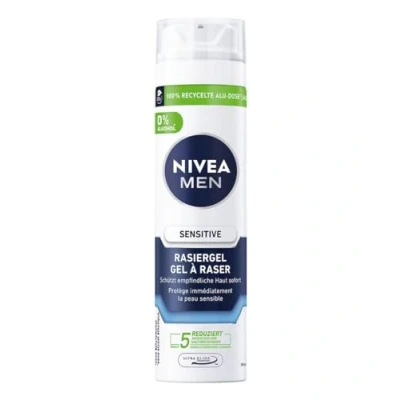 Obrázek NIVEA MEN Sensitive gel na holení (200 ml), s heřmánkem, vilínem a vitaminem E pro jemné holení, ochranný muže proti podráždění kůže