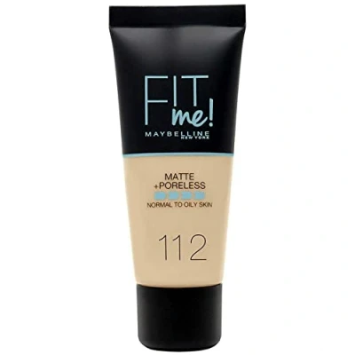 Obrázek Maybelline New York, MakeUp Fit Me Foundation Matte, 112 Soft béžová, 30 mililitrů