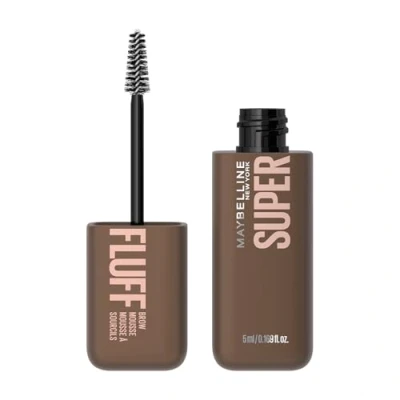 Obrázek Maybelline New York Superfluff pěna na obočí 257 středně hnědá, vzdušný make up pro nadýchané a objemné obočí, 5 ml