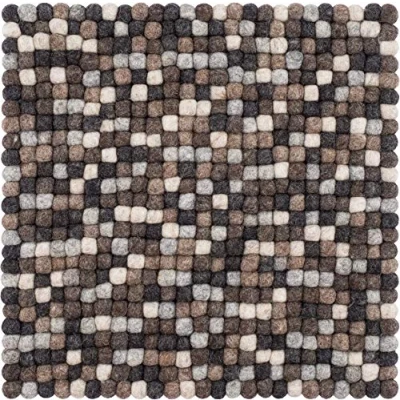 Obrázek myfelt Néla plstěná pro sedák na křeslo/židli, čtvercové, střižní vlna, přírodní, 36 x cm
