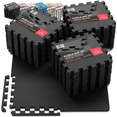 Obrázek Ochranné rohože ochranná podložka pod podlahu sada sportovní gymnastická puzzle podložka: vybavení fitness na sport mat tréninková gumová