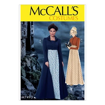 Obrázek McCall&#039;s Patterns 7493 E5,Misses Costumes,Sizes 14 22, Tissue, Multi Colour, 60 x 91 cm