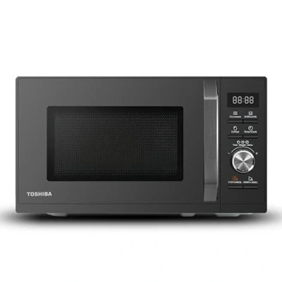 Obrázek Toshiba MW3 AG20PE(BK) mikrovlnná trouba s grilem 20L 3 v 1, šéfové odmrazování, trouba, gril, kombi, 5 výkonových stupňů, 8 automatických programů, snadné čištění, černá