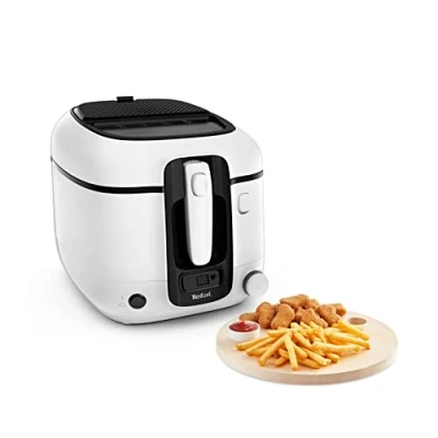Obrázek Tefal Fritéza Super Uno FR3140 vč. časovače kapacita: 2,2 litru díly vhodné do myčky nepřilnavý povrch filtr zápachu ochrana proti postříkání vyjímatelná nádoba bílá/černá