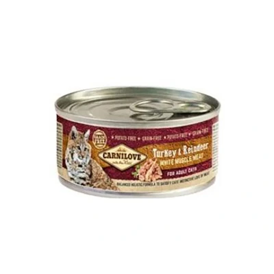 Obrázek Konzerva CARNILOVE Turkey &amp; Reindeer for Adult Cats 100g