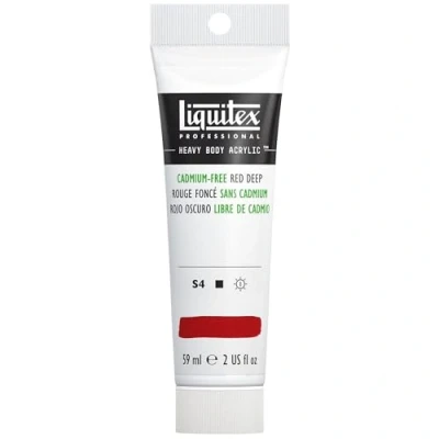 Obrázek Liquitex 1045895 Professional Heavy Body akrylová barva v umělecké kvalitě s vynikající stálostí na světle máslové konzistenci, 59 ml tuba bez kadmia, červená, tmavá