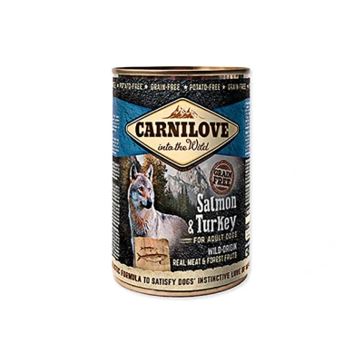 Obrázek Konzerva CARNILOVE Salmon &amp; Turkey for Adult Dogs 400g