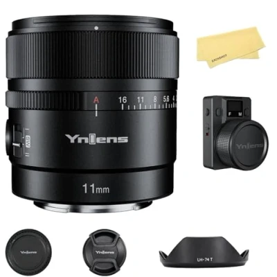 Obrázek EACHSHOT Yn11Mm F1. 8S Lens W/Remote Controller for Sony 11Mm 8 Large Aperture Fixed Prime Auto Focus Aps C Frame Ultra Wide Angle E Mount Mirrorless Cameras