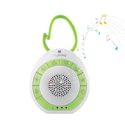 Obrázek MyBaby SoundSpa pomůcka pro usínání Baby Sound machine, bílý šum a uklidňující zvuky děti dospělé, přístroj White Noise Machine s funkcí časovače zvukovou terapií ideální na cestování