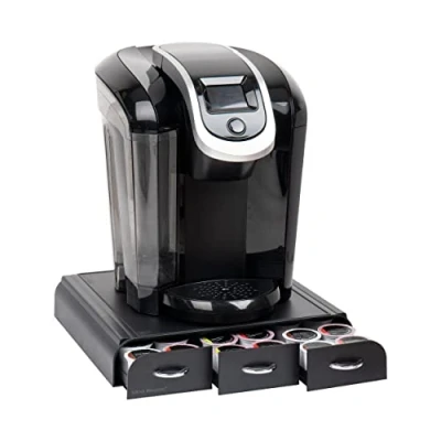 Obrázek Mind Reader Anchor Collection, 3 Drawer Single Serve Coffee Pod Drawer, 36 Capacity, Countertop Organizer, Machine Base, 12,25&quot; L x 13,5&quot; Š 2,5&quot; H, Black Print