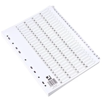 Obrázek Q Connect 1 100 Mylar rejstřík, A4
