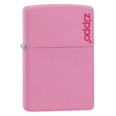 Obrázek Zippo 60001206 Logo zapalovač, mosaz, růžový matný