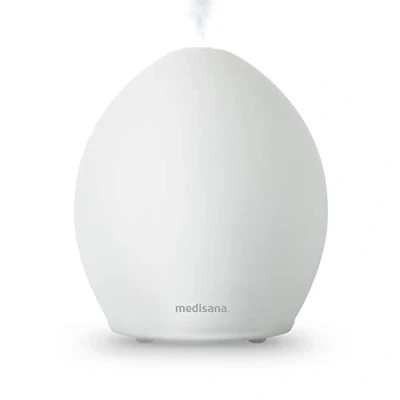 Obrázek Medisana AD 635 Aroma difuzér mléčné sklo osvěžovač vzduchu vonná lampa s časovačem elektrická pokojová vůně vonné oleje Éterické Wellness světlo v 6 barvách 100 ml