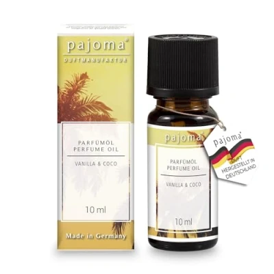 Obrázek pajoma® Vonný olej 10 ml, Vanilla &amp; Coco nejjemnější parfémové oleje pro aromaterapii, vonná lampa, aroma difuzér, masáž, přírodní kosmetika prémiová kvalita