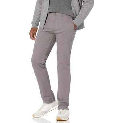 Obrázek Amazon Essentials Pánské ležérní strečové chino kalhoty s úzkým střihem, uhlově šedá, 33 W / 28 L