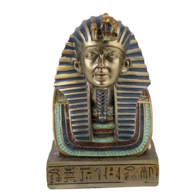 Obrázek lachineuse Büste Pharao Tutanchamun 14,5 cm Ägyptische Dekoration Figur Ägypten Antike Statue Gott goldene originelle Geschenkidee für den Innenbereich