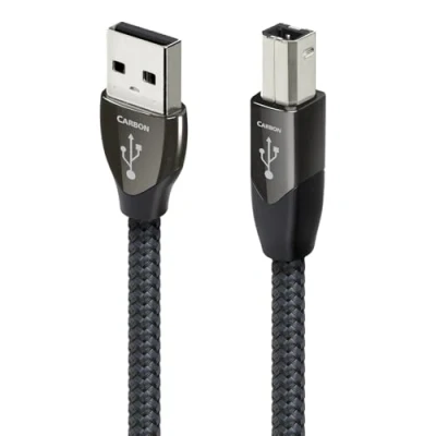 Obrázek AudioQuest 1,5 metru Carbon USB kabel typ A B, konektor/konektor, černý, 2.0, černý