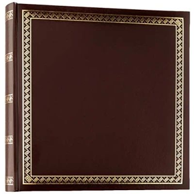 Obrázek walther Designové fotoalbum hnědé 26 x 25 cm umělá kůže s vyražením, elegantní tloušťka MX 103 P