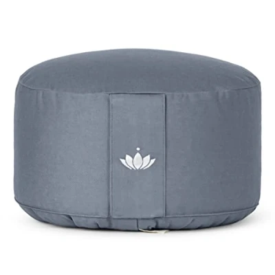 Obrázek Meditační polštář Lotuscrafts, Lotus, extra vysoký (v: 20 cm), potah:Bavlna (kbA), certifikace GOTS, modrá