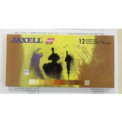 Obrázek Honsell 47647 Jaxell pastelová křída, hranatý tvar, sada 12 ks v hnědých odstínech, syté barvy, pro plošnou a přesnou práci, umělce, hobby malíře, školu, výuku umění, vzdělání
