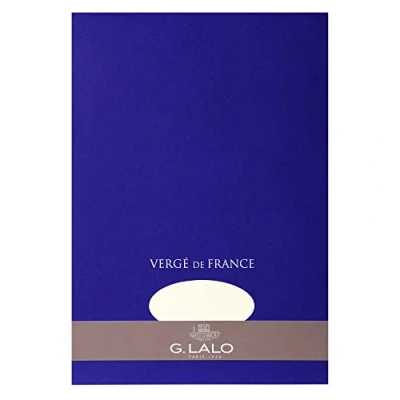 Obrázek G. Lalo 12700L Blok na psaní Vergé de France (perfektní pro vaše pozvánky, bez kyselin, DIN A4, 21 x 29,7 cm, 50 listů, 100 g) bílý