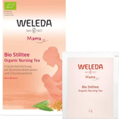 Obrázek WELEDA Mama kojící čaj, přírodní kosmetika čaj z produkce mléka na podporu tvorby mléka, směs bio bylin s jemnou chutí pomáhá vyrovnat rovnováhu vlhkosti (20 sáčků x 40 g)