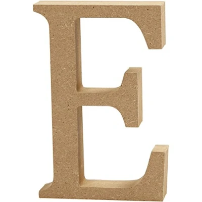Obrázek Creativ Dekorační písmeno E z MDF, 13 x 2 cm, hnědé
