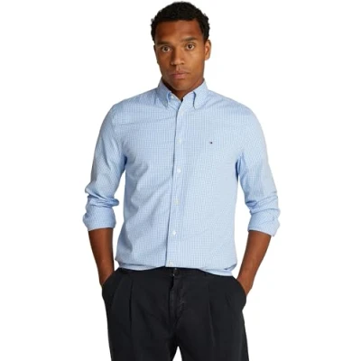 Obrázek Tommy Hilfiger FLEX Gingham Shirt Košile, Muži, Velikost: Large, Sweet blue/optic white