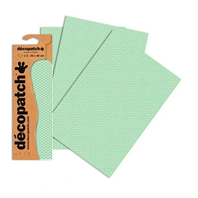 Obrázek Papír Decopatch č. 734 (zelený žlutý kosočtverec bordura, 395 x 298 mm) balení 3 ks
