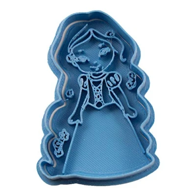 Obrázek Cuticuter Rapunzel Chibi Prinzessin Ausstechform, Blau, 8 x 7 1.5 cm